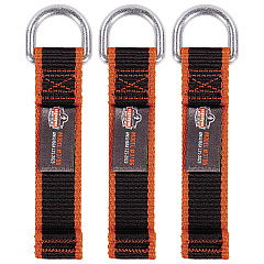 ergodyne Squids 3706 Web Tool Tether Attachment with D-Ring Tool Tails, 5 lb Max Working Capacity, 5.5" Long, Black, 3/Pack (19710)