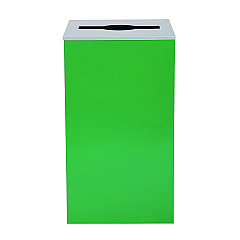 Alpine 29 Gallon Trash/Recycling Cans, Steel, Green Can with Mixed Lid (4450KITGRNM)