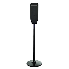 Alpine Stainless Steel Universal Sanitizer and Soap Dispenser Stand, 14.5" dia x 55.5" h, Black (430STANDBLK)