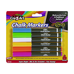 Cra-Z-Art Chalk Markers, Assorted Colors, 6/Pack (1087324)