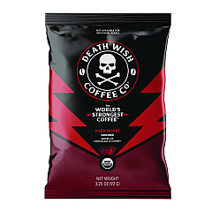 Death Wish Coffee Coffee Frac Pack, Regular, 3.25 oz Fraction Pack, 25/Carton (EWC34354)