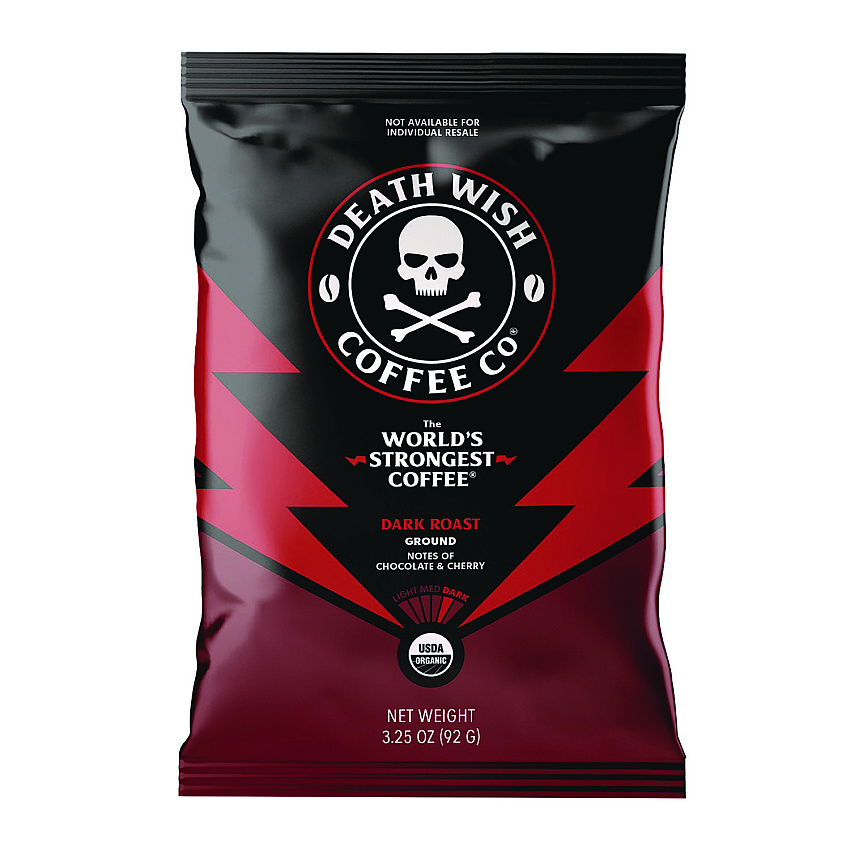 Death Wish Coffee Coffee Frac Pack, Regular, 3.25 oz Fraction Pack, 25/Carton (EWC34354)