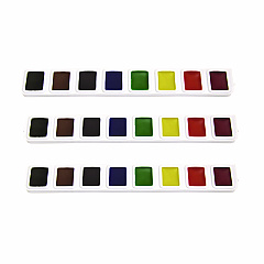 Prang Washable Watercolor Paint, 8 Assorted Colors, 3/Box (X82000)