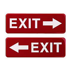 Excello Global Products Emergency Exit Indoor/Outdoor Wall Sign, 9 x 3, Red Face, White Graphics, 2/Pack (EGPHD0257S)