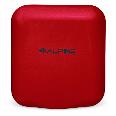 Alpine Hemlock Commercial Automatic 120V Hand Dryer, 6.68 x 11.41 x 12.31, Stainless Steel, Red (ALP40010RED)