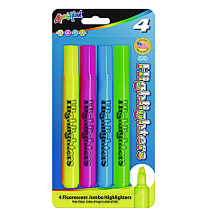 Liqui-Mark Brite Spots Tank Highlighters, Assorted Ink Colors, Chisel Tip, Assorted Barrel Colors, 4/Pack (41580)