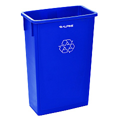 Alpine Slim 23 Gallon Recycling Bin, Plastic, Blue (477RBLU)