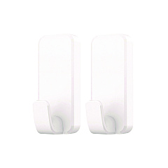 Command X-Large Utility Hooks, Plastic, White, 10 lb Capacity, 2 Hooks and 6 Strips/Pack (170102ES)