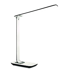 MOUNT-IT! Turcom RelaxaLight Dimmable LED Desk Lamp with USB, Adjustable Neck, 16" to 28.5" High, White (TS7005)