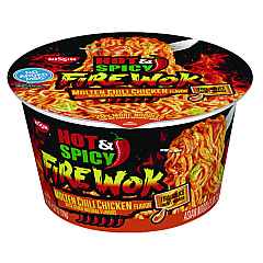Nissin Hot and Spicy Fire Wok Molten Chili Chicken, 4.37 oz Bowl, 6/Carton (NIS19503)