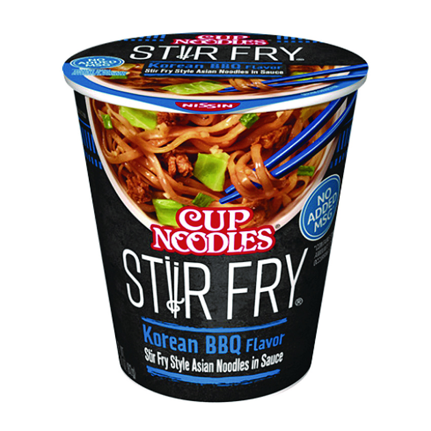 Nissin Cup Noodles Stir Fry, Korean BBQ, 2.89 oz Cup, 6/Carton (NIS42403)