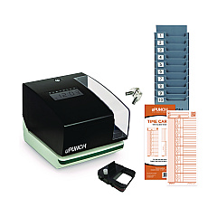 uPunch Digital Time Clock and Date Stamp Bundle, Black (PK1100)