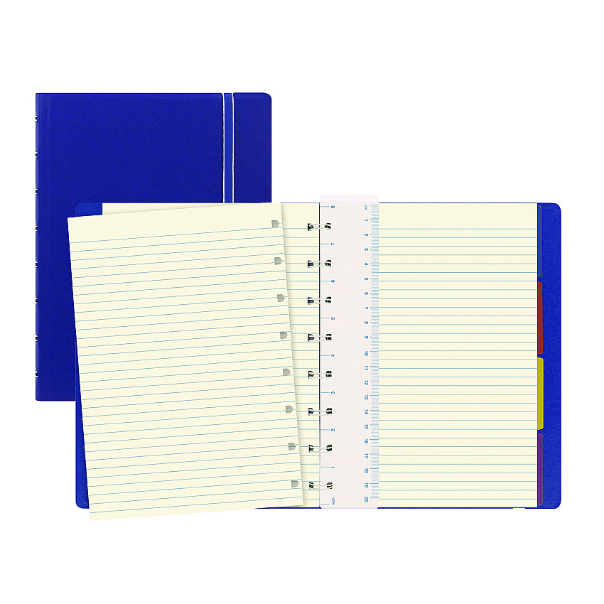 Filofax Notebook, 1-Subject, Narrow Rule, Bright Blue Cover, (112) 8.25 x 5.81 Sheets (B115009U)