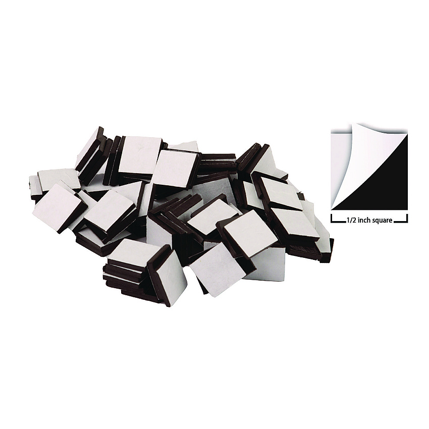Teacher Created Resources Adhesive Magnetic Squares, Black, 0.5", 100/Set (TCR20720)