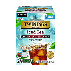 TWININGS Iced Tea K-Cups, Unsweetened Black, 24/Box (TNA23048)