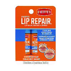O'Keeffe's Lip Repair Cooling Lip Balm, 0.15 oz Stick, 2/Pack (K1710402)
