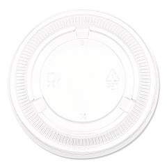 Boardwalk Souffle/Portion Cup Lids, Fits 3.25 oz to 5.5 oz Portion Cups, Clear, 2,500/Pack (BWKPRTLID4)