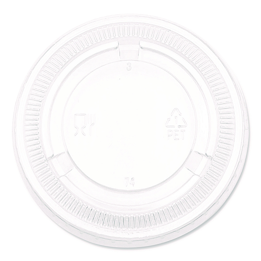 Boardwalk Souffle/Portion Cup Lids, Fits 3.25 oz to 5.5 oz Portion Cups, Clear, 2,500/Pack (BWKPRTLID4)