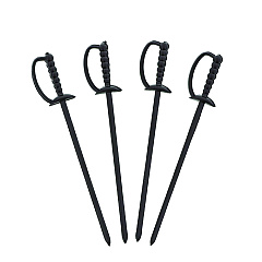 Sword Picks, 6", Black, 1,000/box, 10 Boxes/carton