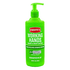O'Keeffe's Working Hands Hand and Body Lotion, 12 oz Pump Bottle, Unscented (115760)