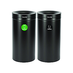 Alpine 27 Gallon Black Stainless Steel Compost Bin and Trash Can (47527BLKCOT)