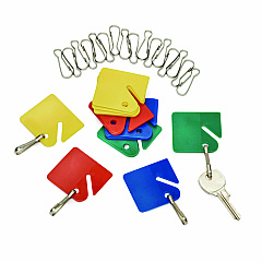 AdirOffice Plastic Identification Key Tags, Plastic, Assorted Colors, 20/Pack (68920COLORED)
