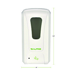Alpine Wall Mount Automatic Foam Hand Sanitizer and Soap Dispenser, 40 oz, 4.48 x 6 x 11.1, White (ALP430F)