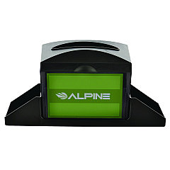 Alpine Interfold Table Top Dispenser Napkin Holder with Caddy, 6 x 14.17 x 6.5, Black (ALP4332C)