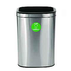 Alpine 10.5 Gallon Compost Can, Brushed Stainless Steel (ALP47040LCO)
