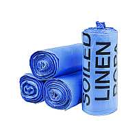 Inteplast Group Institutional Low-Density Can Liners, Soiled Linen, 30 gal, 1 mil, 30" x 43", Blue, 200/Carton (BR3043XHVB)