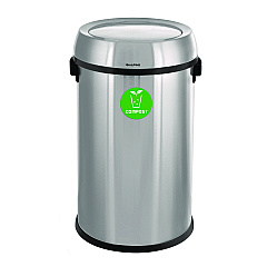 Alpine 17 Gallon Stainless Steel Indoor Compost Receptacle with Swivel Lid (ALP47065L1CO)