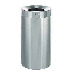 Alpine 27 Gallon Stainless Steel Commercial Indoor Trash Can, Brushed Stainless Steel (ALP47527)