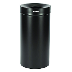 Alpine 27 Gallon Stainless Steel Commercial Indoor Trash Can, Black (ALP47527BLK)