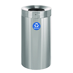 Alpine 27 Gallon Stainless Steel Recycling Can, Brushed Stainless Steel (ALP47527R)