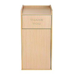 Alpine 40 Gal Commercial Tray Top Waste Enclosure Trash Receptacle, 40 gal, Wood, Medium Oak (ALP476MEO)