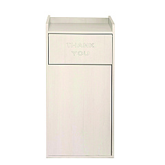Alpine 40 Gal Commercial Tray Top Waste Enclosure Trash Receptacle, 40 gal, Wood, White (ALP476WHI)