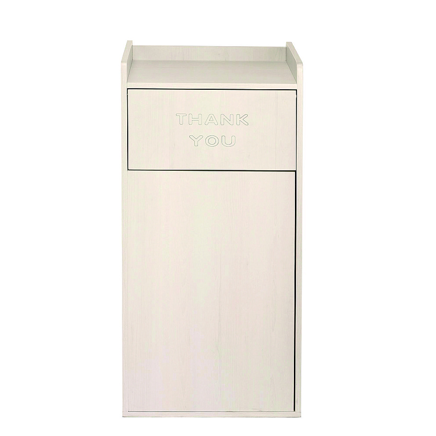 Alpine 40 Gal Commercial Tray Top Waste Enclosure Trash Receptacle, 40 gal, Wood, White (ALP476WHI)