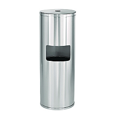 Alpine Stainless Steel 7 Gal Trash Can with Gym Disinfecting Wipes Dispenser (ALP4777)
