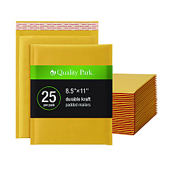 Quality Park Kraft Bubble Mailers, Barrier Bubble Cushion, Redi-Seal Adhesive Closure, 8.25 x 11, Brown Kraft, 25/Pack (85759)