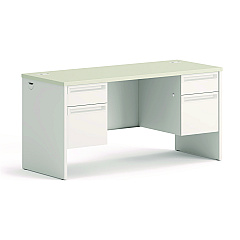 HON 38000 Series Kneespace Credenza, 60w x 24d x 29.5h, Silver Mesh/Light Gray (38852B9Q)