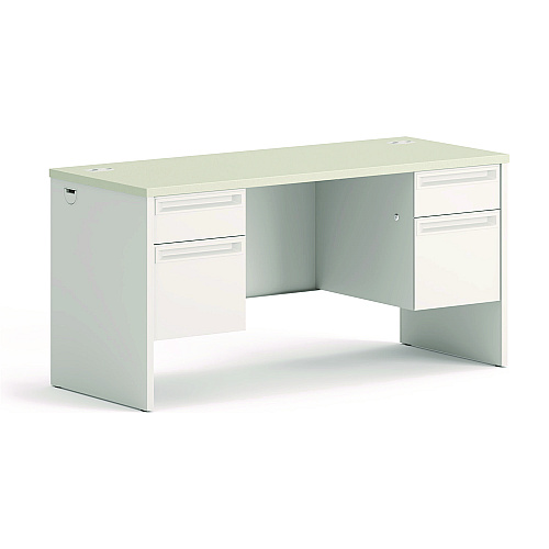 HON 38000 Series Kneespace Credenza, 60w x 24d x 29.5h, Silver Mesh/Light Gray (38852B9Q)