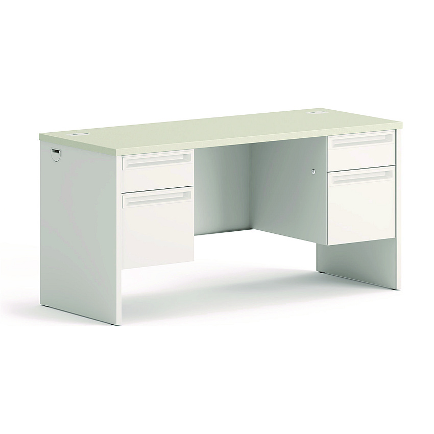 HON 38000 Series Kneespace Credenza, 60w x 24d x 29.5h, Silver Mesh/Light Gray (38852B9Q)