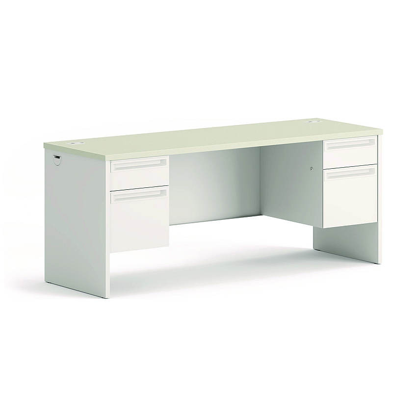 HON 38000 Series Kneespace Credenza, 72w x 24d x 29.5h, Silver Mesh/Light Gray (38854B9Q)
