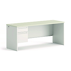HON 38000 Series Single Pedestal Credenza, 72w x 24d x 29.5h, Left, Silver/Gray (38855LB9Q)