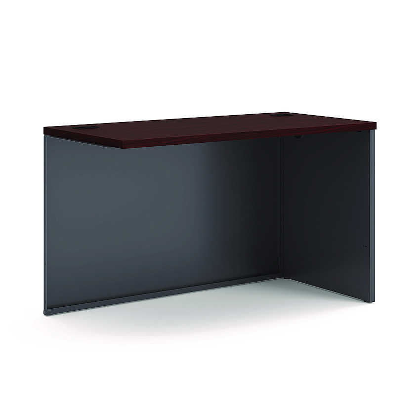 HON 38000 Series Return Shell, Right, 48w x 24d x 29-1/2h, Mahogany/Charcoal (38943RNS)