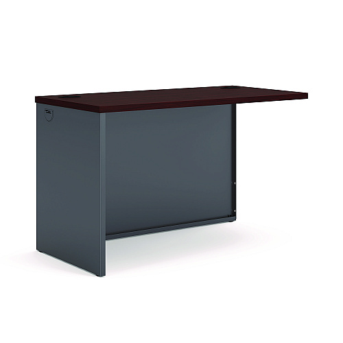 HON 38000 Series Return Shell, Left, 48w x 24d x 29-1/2h, Mahogany/Charcoal (38944LNS)