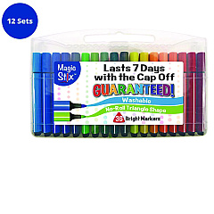 The Pencil Grip Magic Tri Stix Set, 36 Assorted Colors, 36/Set, 12 Sets/Carton (39912)