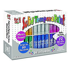 The Pencil Grip Kwik Stick Tempera Paint, 3.5", Assorted Metallic Colors, 72/Pack, 3 Packs/Carton (62903)
