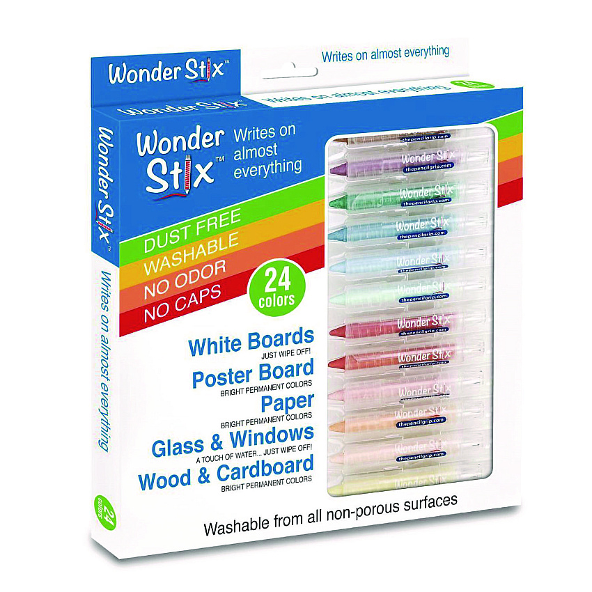 The Pencil Grip Wonder Stix Set, 0.5" x 3.7", Assorted, 24/Set, 12 Sets/Carton (63612)