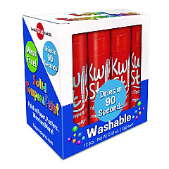 The Pencil Grip Kwik Stix Single Color Pack, 0.7" x 3.5", Red, 12/Pack, 12 Packs/Carton (6002012)